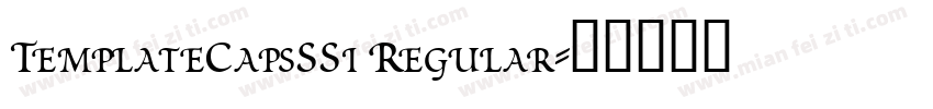 TemplateCapsSSi Regular字体转换